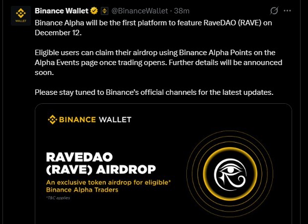 Binance Listing RaveDAO Binance Listing RaveDAO