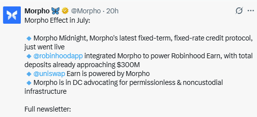 Morpho Robinhood integration