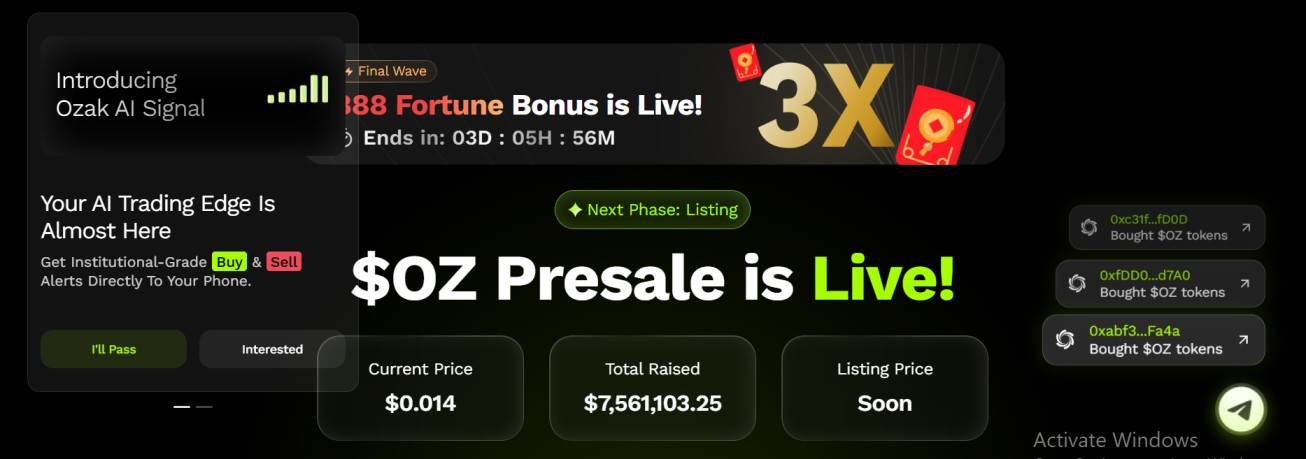 Ozak Ai presale is live