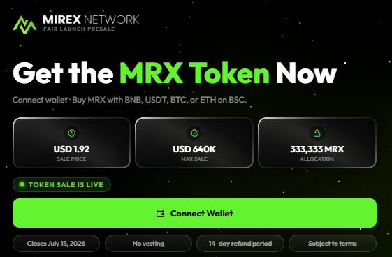 Mirex Token Presale data