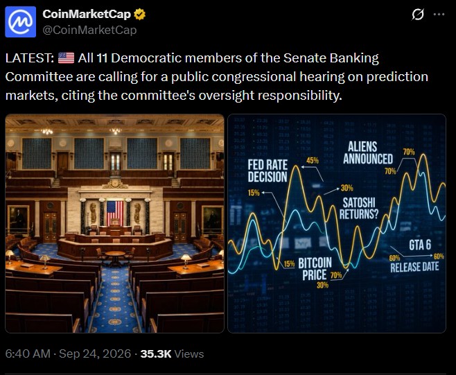 Senate Seeks Prediction Market hearing Senate Seeks Prediction Market hearing
