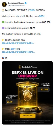 24 Hours Left for the $BFX Auction 24 Hours Left for the $BFX Auction