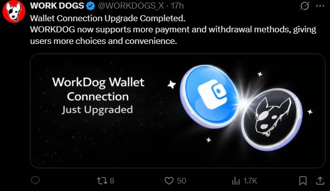 Work Dogs Wallet Upgrade news