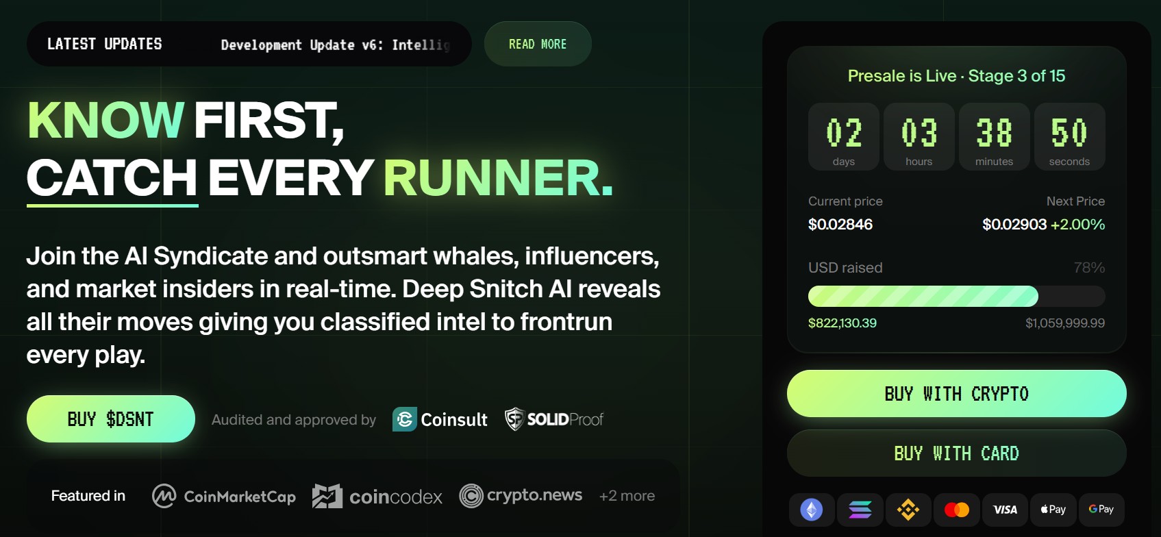 Deep Snitch AI presale details Deep Snitch AI presale details