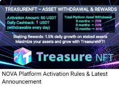 Treasure NFT Activation Fee, Verification Rules, Treasure NFT Activation Fee, Verification Rules,