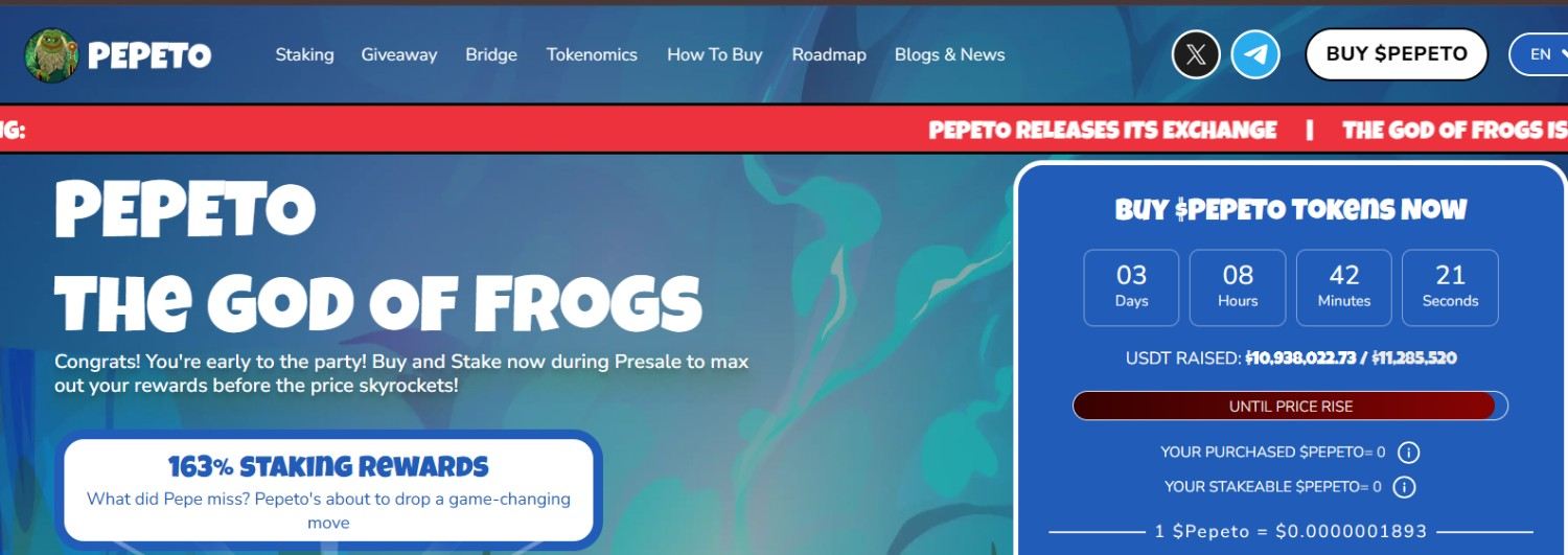 Pepeto official website Pepeto official website