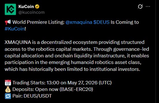 DEUS KuCoin listing