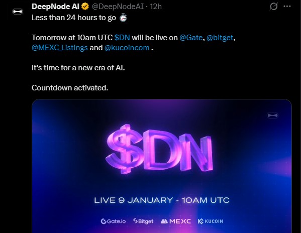 DeepNode AI Airdrop Listing Date