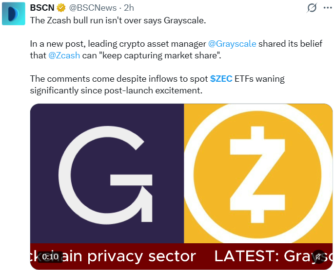 Zcash News: Grayscale Says ZEC Can Keep Capturing Market Share Zcash News: Grayscale Says ZEC Can Keep Capturing Market Share