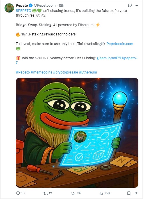 The project announcement on X