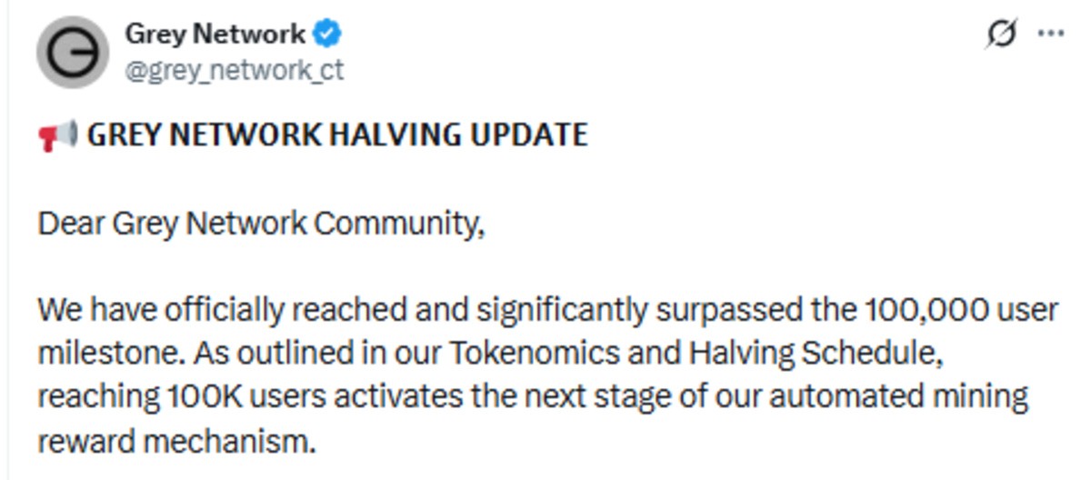 Grey Network News official X Post screenshot