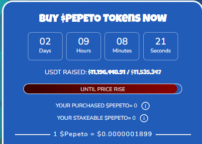 pepeto presale price