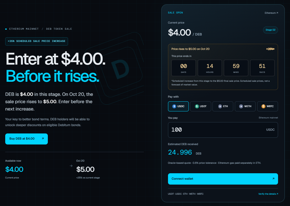 Debitum Presale Data Debitum Presale Data