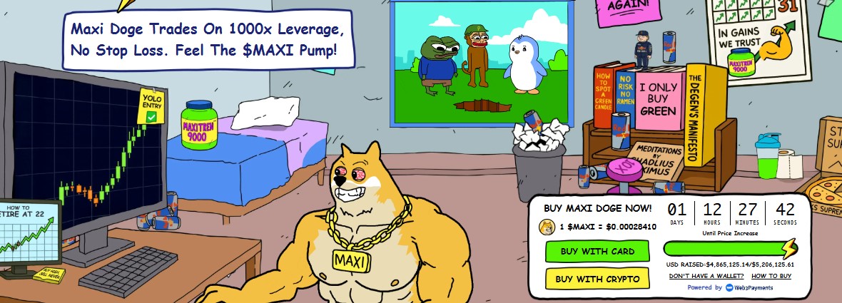 Maxi Doge presale website
