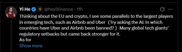 Co-founder Yi He acknowledged 