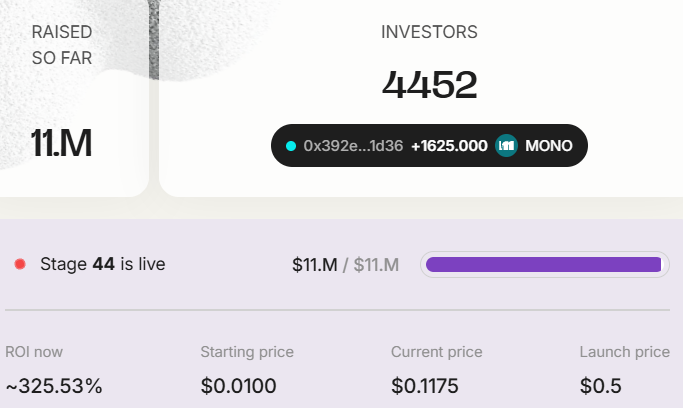 Mono Protocol presale