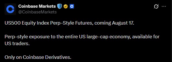 August 17 exclusively on Coinbase Derivatives