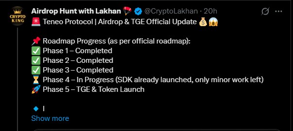 Teneo Protocol Listing Date and Airdrop