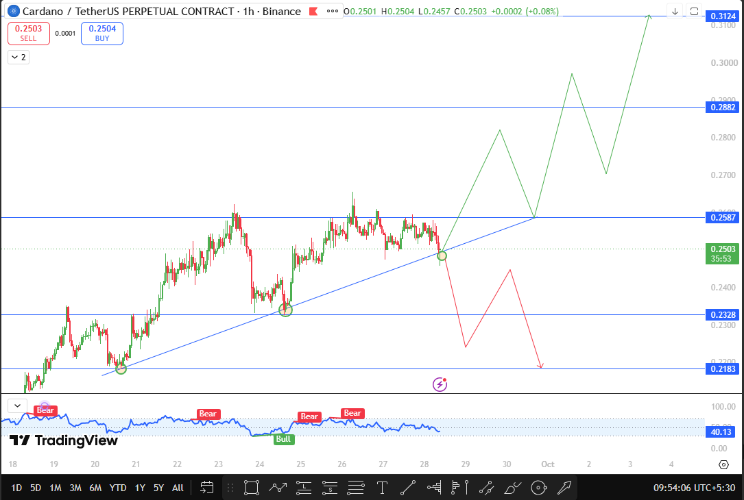 Cardano Price Forecast today