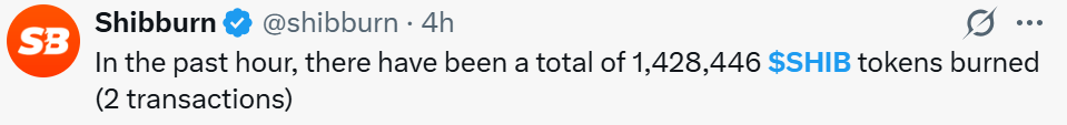 Shiba Inu News: 1.43M SHIB Burned in One Hour Shiba Inu News: 1.43M SHIB Burned in One Hour