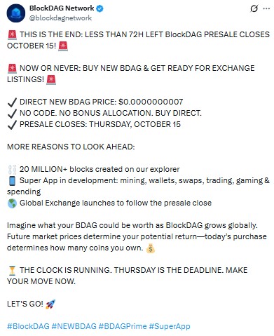 the presale is scheduled to close on October 15 the presale is scheduled to close on October 15