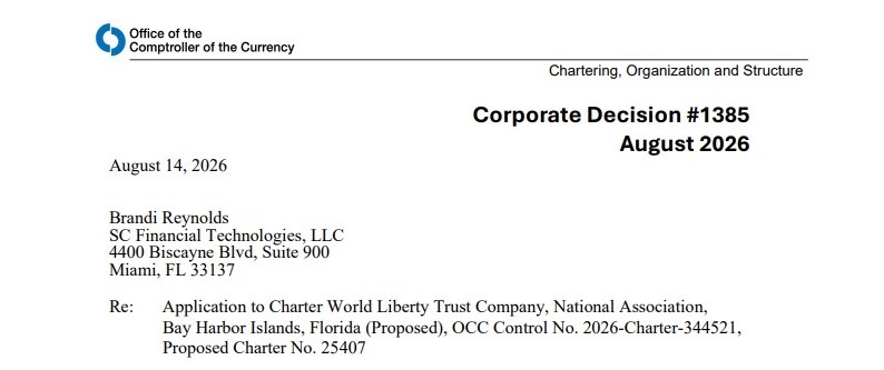 OCC official decision letter OCC official decision letter