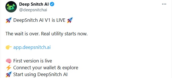 DeepSnitch ai  launched the V1 platform