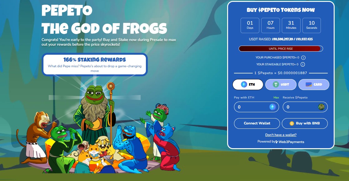 Pepeto Presale Ends 1 Day Left Pepeto Presale Ends 1 Day Left