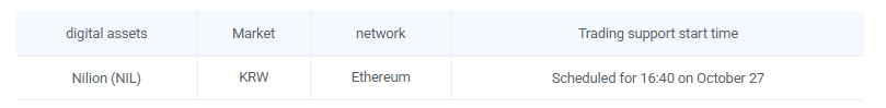 Upbit Nillion Listing Details