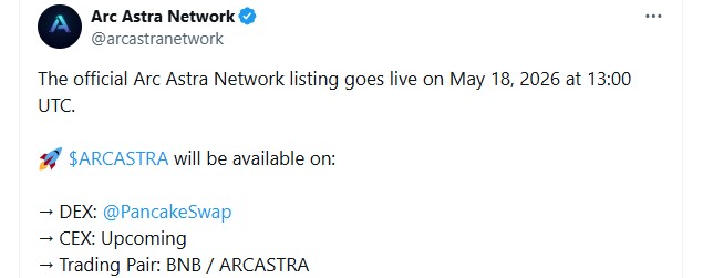 Arc Astra Network Listing date
