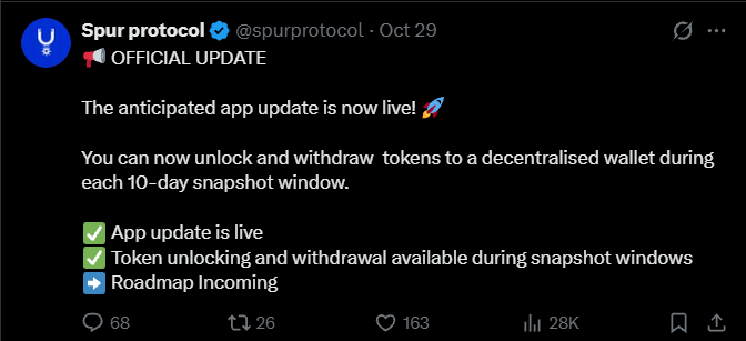 Spur Protocol App Update Spur Protocol App Update