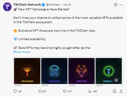 Tikchain Network post on x Tikchain Network post on x