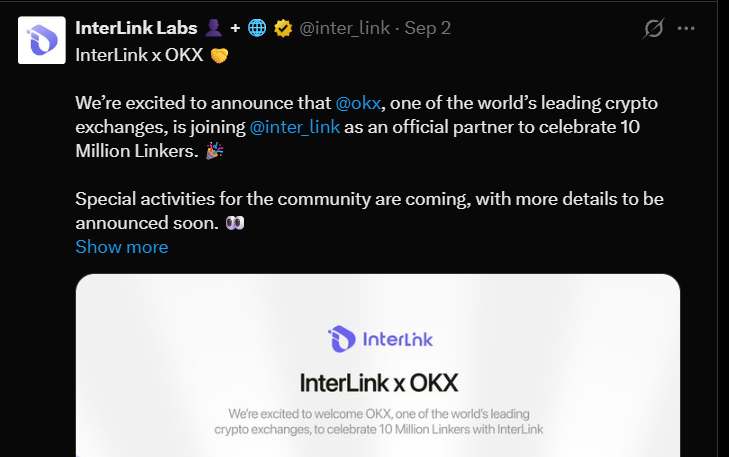 InterLink and OKX Partnership: What Has Been Confirmed So Far InterLink and OKX Partnership: What Has Been Confirmed So Far