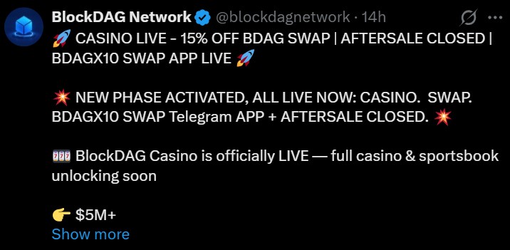BlockDAG casino and aftersale