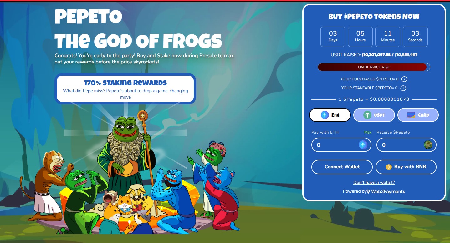 Pepeto presale official website Pepeto presale official website