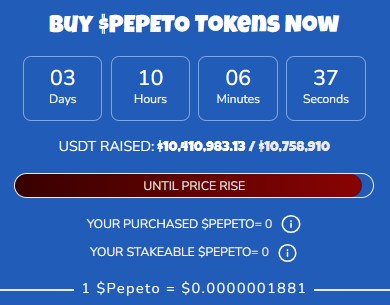 pepeto official countdown pepeto official countdown