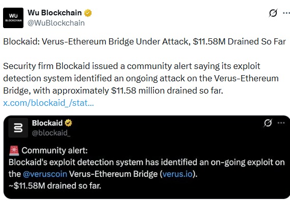 Verus Ethereum Bridge Hack Drains