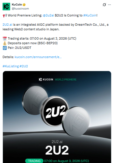 Both Bitget and KuCoin confirmed