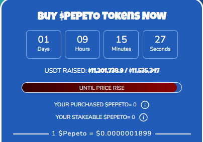 pepeto presale price