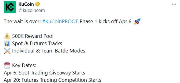 KuCoinPROOF Carnival Competition