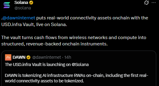 Official Solana X Post
