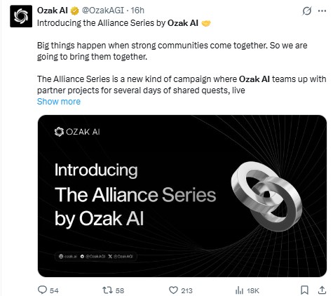 Ozak AI Alliance Series launch