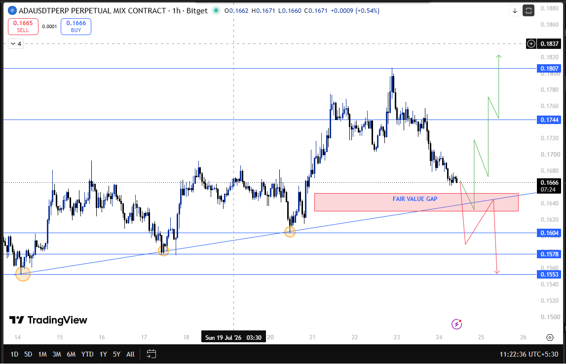 cardano 1h latest chart analysis