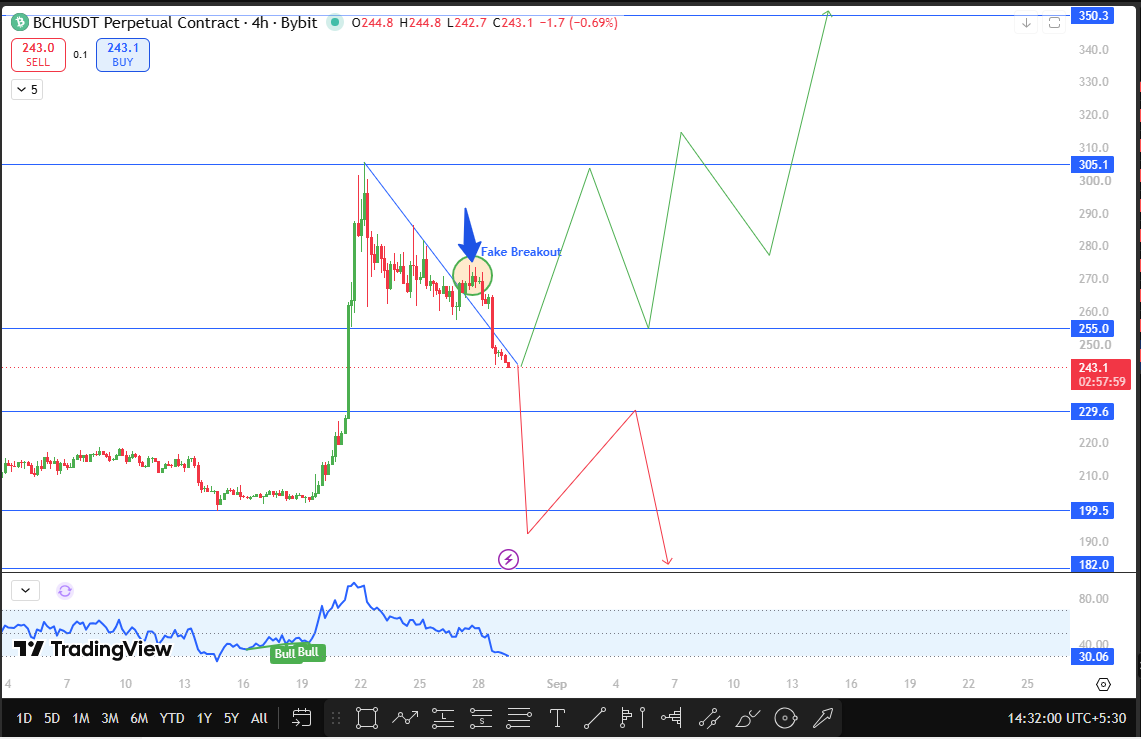 Bitcoin cash technical forecast