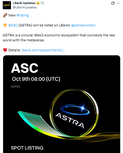 ASC the upcoming LBank lisitng this week