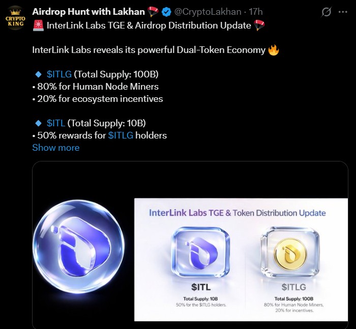 Interlink Network Airdrop listing date