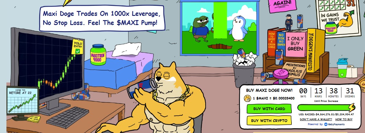 Maxi Doge presale website