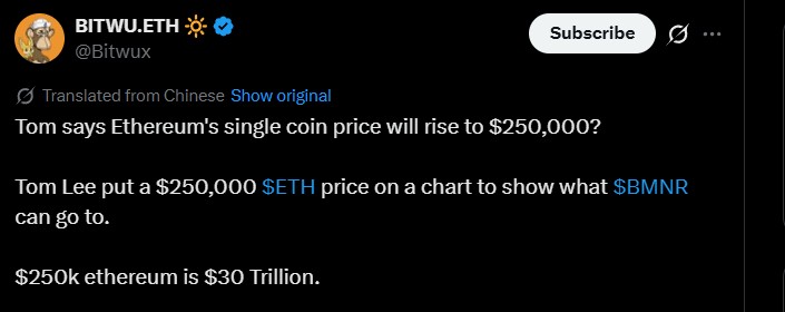 Tom Lee ETH Price Prediction Tom Lee ETH Price Prediction