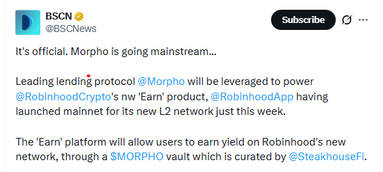 Morpho Defi Lending protocol going mainstream Morpho Defi Lending protocol going mainstream