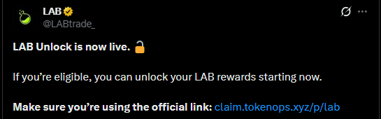 LAB token Claims Officially Live LAB token Claims Officially Live